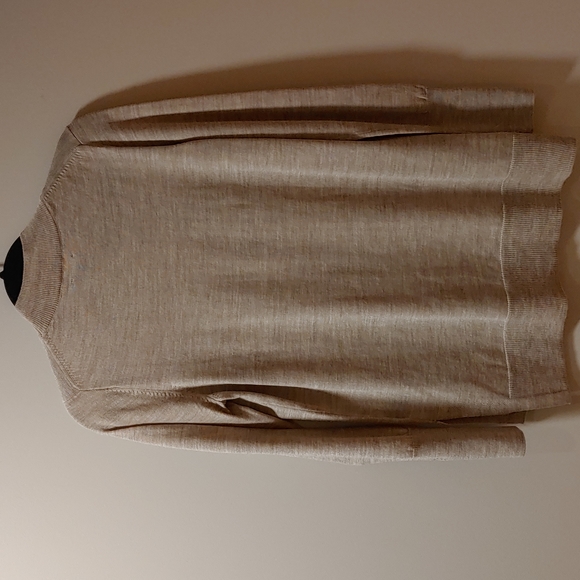 Badgley Mischka 100% Marino Wool Hi-Lo Mock Neck Sweater - Picture 3 of 8